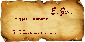 Ernyei Zsanett névjegykártya