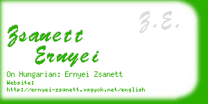 zsanett ernyei business card